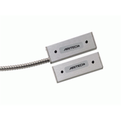 Contatto magnetico in alluminio, a giorno. Bilanciato. GAP 9 - 62 mm. Cavo armato. IMQ I Liv.