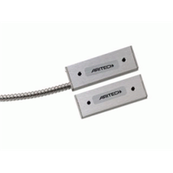 Contatto magnetico in alluminio a giorno. GAP 75 mm. Cavo armato.
