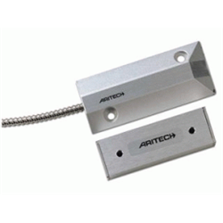 Contatto magnetico in alluminio, a pavimento. Bilanciato. GAP 19 - 63 mm. Cavo armato.
