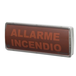 Pannello ottico/acustico autoalimentato completo di batteria. Protezione IP42