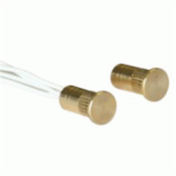 Contatto magnetico ad incasso ridotte dimensioni, in ottone mm 6. Magnete con vite.