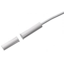 Contatto magnetico installazione ad incasso, con cavo, alta sicurezza, resistenze di fine linea da 4k7 Ohm incorporate, certificato EN Grado 3 e VDS. Bianco
