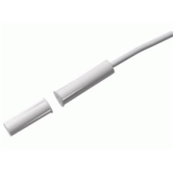 Contatto magnetico installazione ad incasso, con cavo, alta sicurezza, resistenze di fine linea da 4k7 Ohm incorporate, certificato EN Grado 3 e VDS. Bianco
