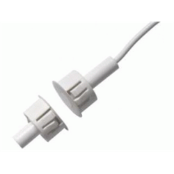 Contatto magnetico installazione ad incasso per porte in ferro, con cavo, alta sicurezza, certificato EN Grado 3 e VDS. Bianco
