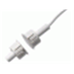 Contatto magnetico installazione ad incasso per porte in ferro, con cavo, alta sicurezza, resistenze di fine linea da 4k7 Ohm incorporate, certificato EN Grado 3 e VDS. Bianco
