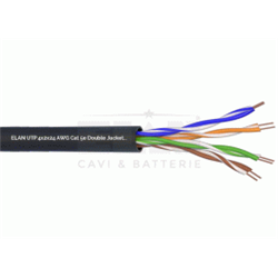 Cavo UTP CAT5 4X2X24 AWG da esterno.Fornito in bobina da 1000m.Prezzo al metro