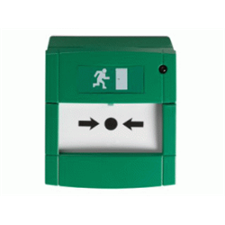 Avvisatore manuale indirizzato - IP44 di colore verde. Utilizzo per comando sistemi di evacuazione
