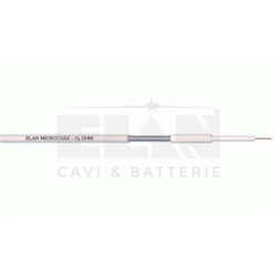 Cavo coassiale micro, impedenza 75 Ohm. Fornito in matasse da 100m