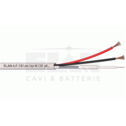 Cavo microcoassiale+2x0,50 . Fornito in matasse da 100m