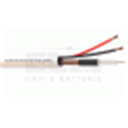 Ccavo coassiale RG59+2X0,75.Fornito in matasse da 100m