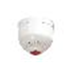 Sirena di allarme multitono da interno per montaggio a soffitto completa di lampeggiante. Protezione IP21. Colore bianco con lampeggiante rosso.CPR certified to EN54:3 and EN54:23