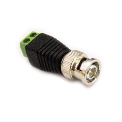 Connettore BNC maschio con connessione a morsetto