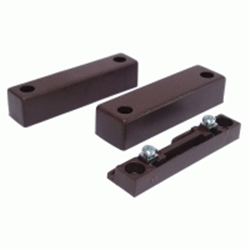 Contatto magnetico per superficie con terminale a vite protetti.Colore Marrone