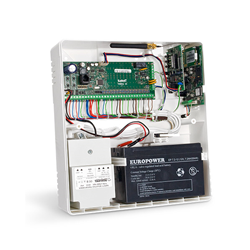 Contenitore plastico per centrali (266 x 286 x 100 mm), moduli di espansione e  moduli GSM (senza trasformatore)