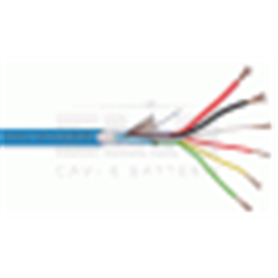 Cavo composto schermato. 2x0,50+4x0,22.GR4 AZZURRO Fornito in matasse da 100m.
