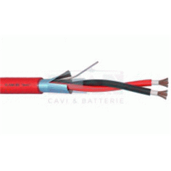 Cavo 2x0.50mmq. a norme IEC60331 (ex CEI20-36).Fornito in matassa 100m.