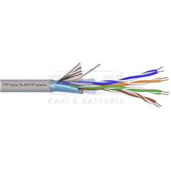 Cavo FTP CAT5e 4x2x24AWG.Fornito in bobina da 305m.Prezzo al metro