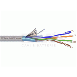 Cavo FTP CAT5e 4x2x24AWG.Fornito in bobina da 305m.Prezzo al metro