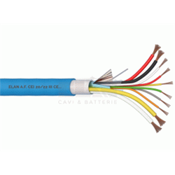 Cavo composto schermato. 2x0,75+6x0,22+2x1 GR4 AZZURRO Fornito in matasse da 100m.