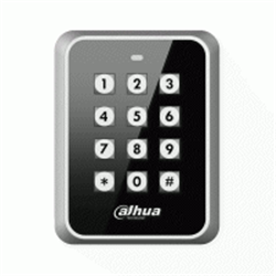 Lettore per il controllo accessi da interno e antivandalo IK08, tessere Mifare da 13.56 MHz/125 KHz (-D) e password, RS485 e Wiegand 26 (opzionale) / 34, tamper, tastiera meccanica retroilluminata, al