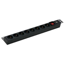Ciabatta 8 prese Schuko, carico max 4000W con interruttore luminoso+overload protection