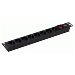 Ciabatta 8 prese Schuko, carico max 4000W con interruttore luminoso+overload protection
