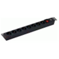 Ciabatta 8 prese Schuko, carico max 4000W con interruttore luminoso+overload protection
