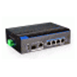 Switch industriale 4Porte Poe 120W 10/100m 1 porta UPLINK GigaEthernet 1Porta UPLINK Giga Fibra