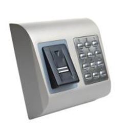 Lettore biometrico a strisciamento con tastiera. Stand alone. Installazione a vista. 100 impronte. Colore Argento