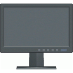 Monitor LCD 10" case plastico