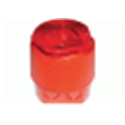 Flashtone sirena c/lampeggiante 12/24V - Base bassa rossa +flash rosso- IP43