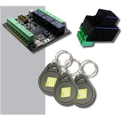 Scheda interfaccia Universale a 3 relè per lettori tag.