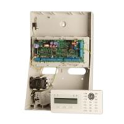 Kit composto da centrale Advisor Advanced 8-32 zone, 4 aree, in contenitore in policarbonato con comunicatore IP integrato ATS1500A-IP-LP e dalla tastiera con lettore di prossimità integrato ATS1135