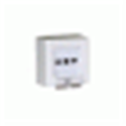 pulsante bianco ripristinabile a chiave- 2 contatto con led  - con sportello   - certificato EN5411 CE0051-CPD-0252