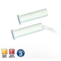 Sensore da incasso per superfici non ferromagnetiche. Tamper magnetico 24h. Conforme Gr 3 EN 50131. 