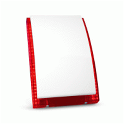 Sirena wireless ottico-acustica da esterno per MTX-300, PERFECTA 16-WRL/32-WRL/T 32-WRL (rossa, PIEZO, batteria BAT-ER-3,6)