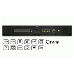 TruVision™ TVR46 Registratore HD-TVI Ibrido a 32 canali, 100% IP, 32TB (4x8TB).