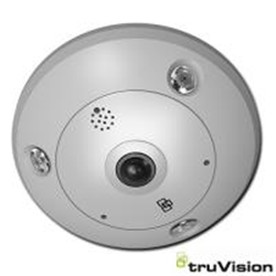 Telecamera Dome da interno TruVision™ 360 gradi IP, 12 MPX, PAL, 1.29mm fisheye lens, True D/N, 15m IR, 2 way audio (2 built-in mic & speaker), Alarm(alarm input and alarm output), SD/SDHC slot, PoE + (802.3-at) /12vdc, gray