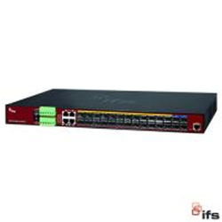 24-Port SFP Slots with 4 shared 10/100/1000Base-T Copper Ports Managed Gigabit Ethernet Switch and 4 1/10BaseG SFP+ Uplinks (0~50? AC, or -10~60? DC External PSU)