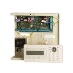 Kit composto da centrale Advisor Advanced 8-32 zone, 4 aree, in contenitore metallico piccolo con comunicatore IP integrato ATS1500A-IP-SM e dalla tastiera con lettore di prossimità integrato Mifare Desfire EV1/EV2  ATS1136.