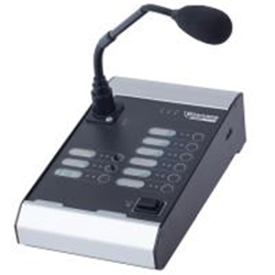 Postazione microfonica di zona con 9 tasti selezione configurabili + PPT, TCP-IP PoE