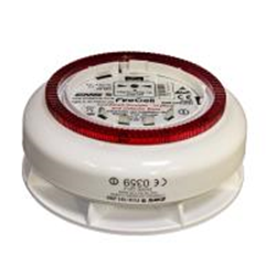 Base per rivelatori completa di avvisatore acustico e indicatore ottico rosso VID sistema wireless Fusion, inclusa di batterie. CPR