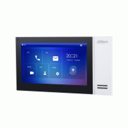 Monitor interno intercomunicante con altre postazioni interne compatibili, finiture bianche/nere, display LCD da 7”
