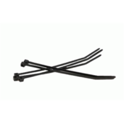 Fascetta plastica PA66 per rivelatore lineare di calore, temperatura di utilizzo max 110°C, colore nera, confezione 100 pezzi.