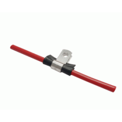 Clip di fissaggio a P completa di guarnizione in silicone per rivelatore lineare di calore, materiale clip alluminio, confezione 25 pezzi.