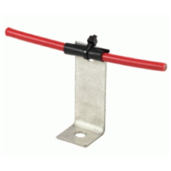 Clip di fissaggio a L in acciaio zincato L=50mm, include guarnizione in silicone, non include fascette plastiche (da ordinare a parte), confezione 25 pezzi.