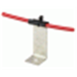 Clip di fissaggio a L in acciaio zincato L=50mm, include guarnizione in silicone, non include fascette plastiche (da ordinare a parte), confezione 25 pezzi.