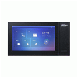 Monitor interno intercomunicante con altre postazioni interne compatibili, finiture bianche/nere, display LCD da 7” risoluzione 1024x600