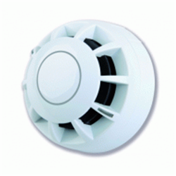 Rivelatore ottico di fumo Analogico a basso profilo in policarbonato UL94-V2 di colore bianco serie CAST con isolatore di linea