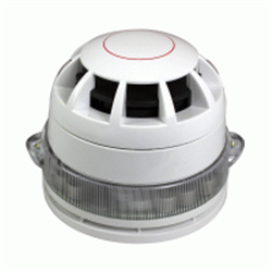 Base con lampeggiante ottico  O-R-3-2.5-18 con isolatore per loop CAST in policarbonato bianco.